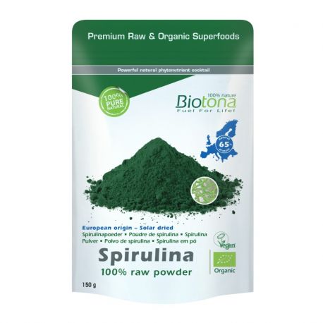 BIOTONA EUROPEAN SPIRULINA RAW POWDER 150 GR