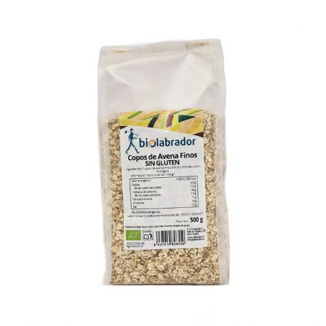 BIOLABRADOR COPOS DE AVENA FINOS SIN GLUTEN 500 G