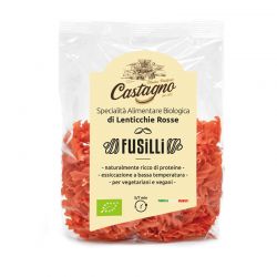 CASTAGNO ESPIRALES DE LENTEJAS ROJAS 250 G