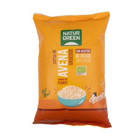 NaturGreen Copos de Avena Gruesos Sin Gluten Bio 1 Kg