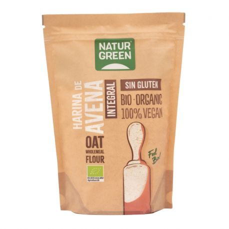 NATURGREEN HARINA DE AVENA INTEGRAL SIN GLUTEN BIO 400G