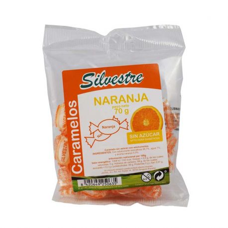 SILVESTRE CARAMELOS S/A NARANJA 70 G