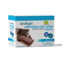 BEVEGAN BARRITA PROTEICA BAJA EN CARBOHIDRATOS BROWNIE 6X36 GR