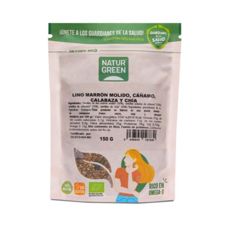 NaturGreen Semil.lino,cáñamo,calabaza,chía Bio 150g