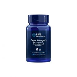 LIFE EXTENSION SUPER OMEGA-3 PLUS EPA/DHA FISH OIL, SESAMO ,OLIVE 240 PERLAS