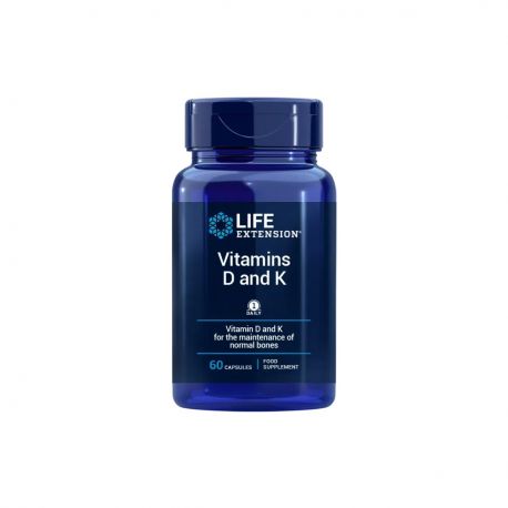 LIFE EXTENSION VITAMINS D AND K 60 CAPS