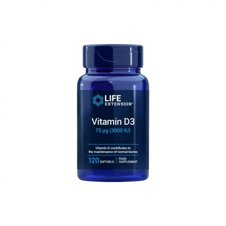 LIFE EXTENSION VITAMINS D3 3.000 IU 120 PERLAS