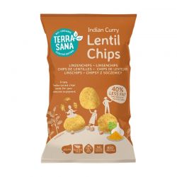 TerraSana Chips de lentejas con curry hindu 75 g