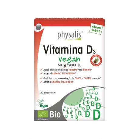 PHYSALIS VITAMINA D3 VEGAN 80 CAPS