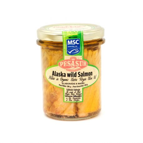 PESASUR LOMOS DE SALMON SALVAJE MSC (TARRO CRISTAL) 195 GR