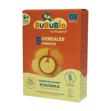 BUBUBIO PAPILLA DE 5 CEREALES 200 G