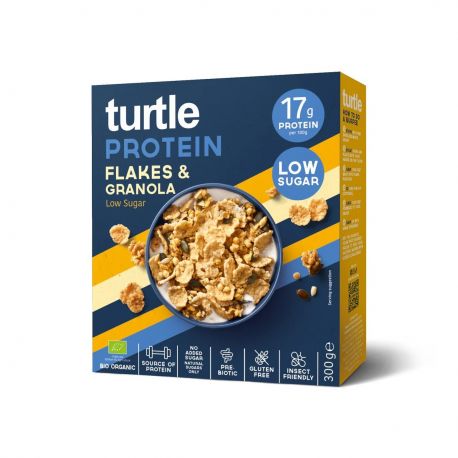 TURTLE PROTEIN CUNCH FLAKES LOW SUGAR 300 G