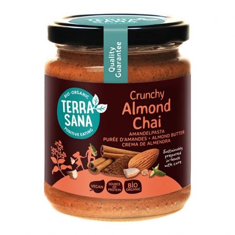 TerraSana Crema de almendras con trozos-chai 250g