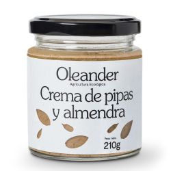 OLEANDER CREMA PIPAS Y ALMENDRAS TOSTADAS SAL 210 G