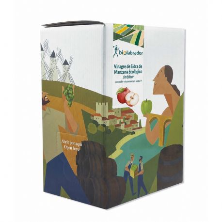 BIOLABRADOR VINAGRE DE SIDRA DE MANZANA SIN FILTRAR 5 L