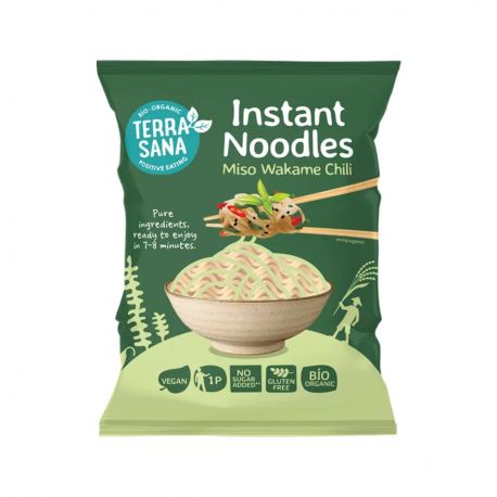 TerraSana Fideos instantaneos con miso, wakame y chile 90 g