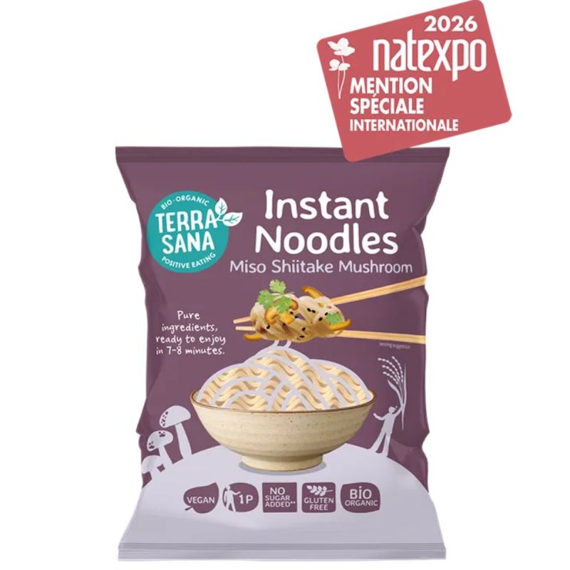 TerraSana Fideos instantaneos con miso y setas Shitake 90 g