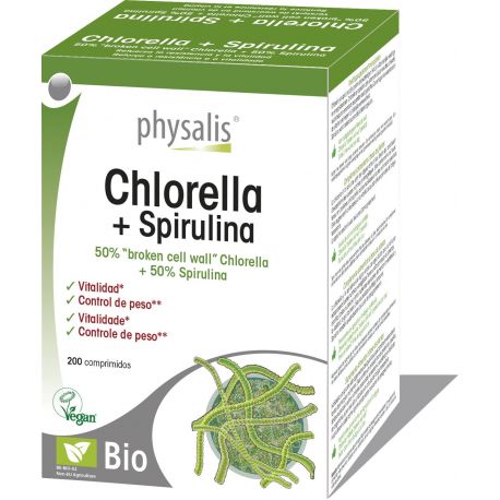 PHYSALIS CHLORELLA+SPIRULINA 200 COMP