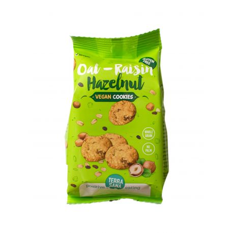 TERRASANA COOKIES DE AVENA, PASAS Y AVELLANAS 150 GR