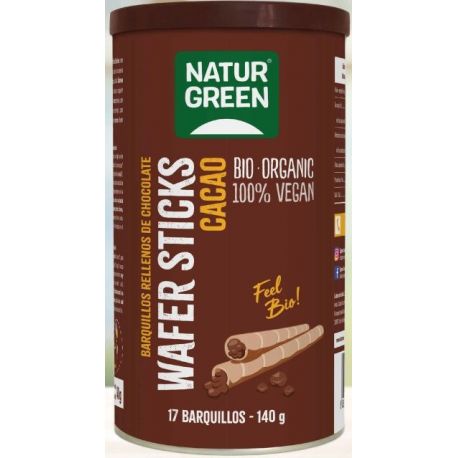 NaturGreen Wafer Sticks Cacao Bio 140 g