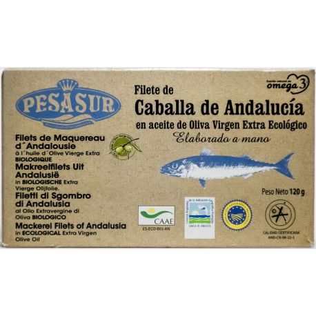 PESASUR FILETES DE CABALLA DE ANDALUCIA (LATA) 120 GR