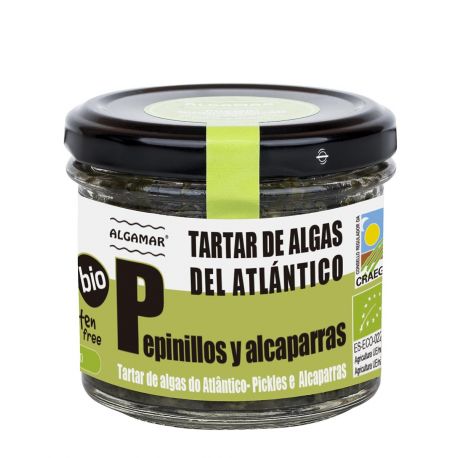 ALGAMAR TARTAR DE ALGAS DEL ATLANTICO PEPINILLOS Y ALCAPARRAS 100 G