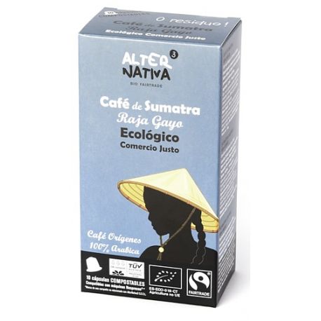 ALTERNATIVA CAFE SUMATRA RAJA GAYO BIO FT 10UDS 5 G CAPSULAS