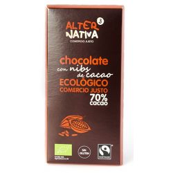 ALTERNATIVA CHOCOLATE 70% NIBS DE CACAO BIO-FT 80 G