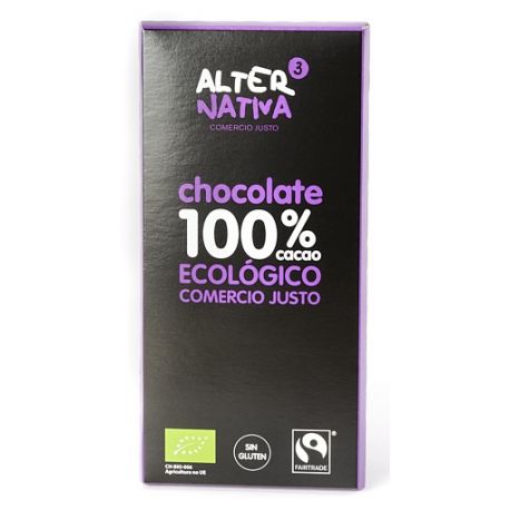 ALTERNATIVA CHOCOLATE 100% CACAO BIO-FT 80 G