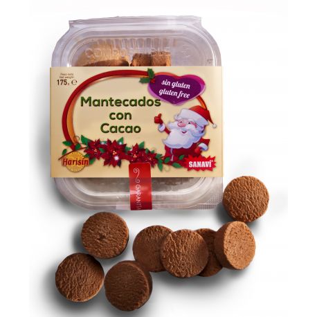 SANAVI MANTECADOS CON CACAO HARISIN 175 G